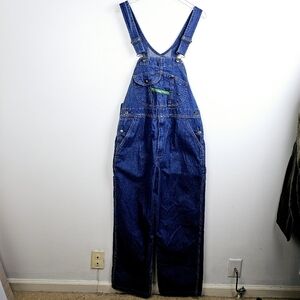 Key Imperial Denim Bib Overalls Zip Fly NWT 36x30